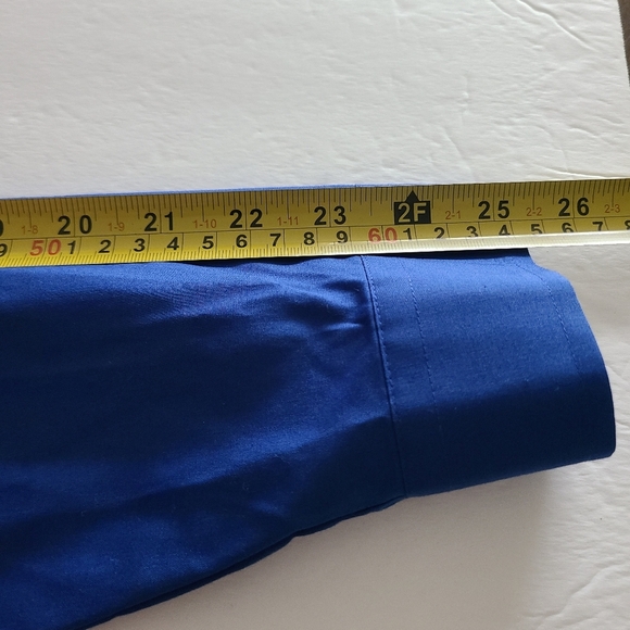 NWOT J.Ferrar  Men's Blue Dress Shirt Slim Fit Sz.16-16,5 (34-35) - Picture 8 of 9